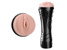 Masturbador Cyber Skin Flashlight em Formato de Vagina com Vibrador - Importado